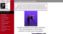 Desktop Screenshot of centerstage-arts.com